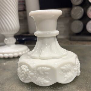 Elegant Westmoreland White Milk Glass Candle Holder
